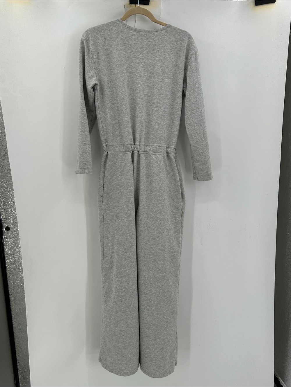 Aerie Weekend Sweatsuit Jumpsuit Gray Drawstring ButtonDown Size Small - Picture 6 of 7